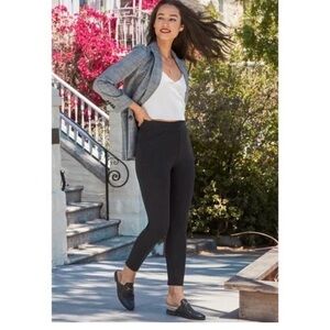 SPANX The Perfect Black Pant Ankle Backseam Skinny Slit Size M